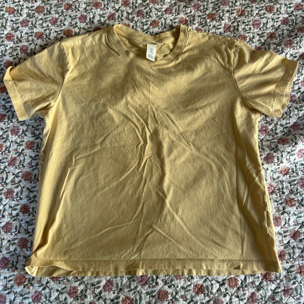 Yellow H&M Boxy T-Shirt